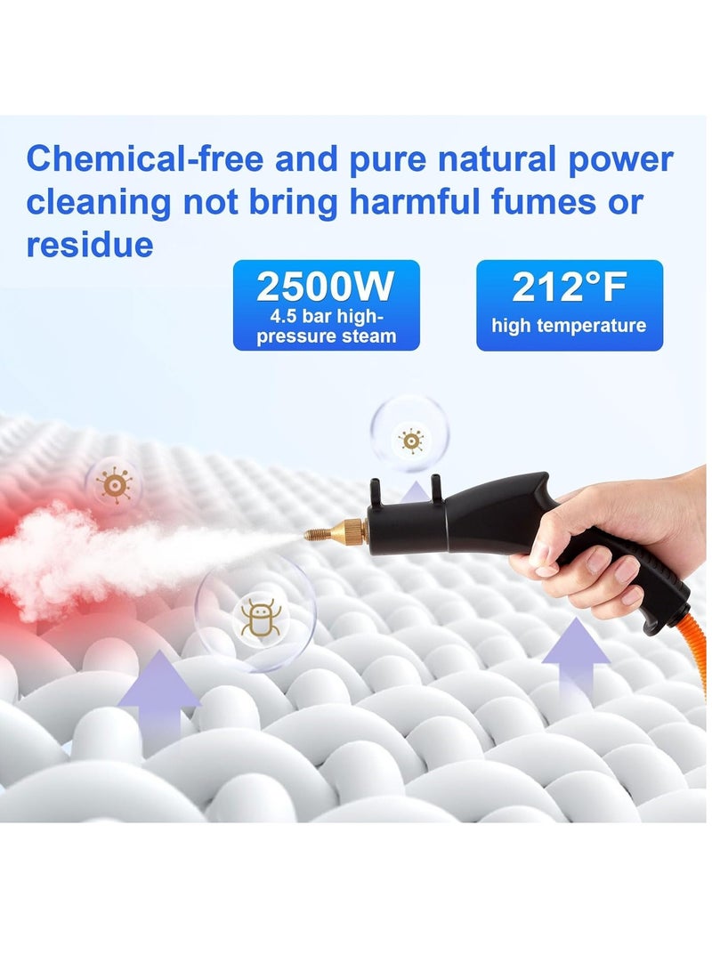 Zikra Handheld Steam Cleaner High Pressure Steam Cleaning Machine Multi-Purpose Household Appliances Steamer with 3 Brush Heads for Kitchen Bathroom - Image 4