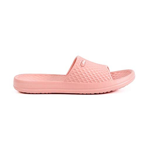 FUNKYMONKEY Womens Bathroom Shower Slippers Indoor Home Beach Non Slip Sandal (7 M US, Pink) - Image 2