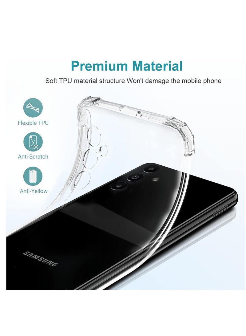 MIGOFAST Samsung Galaxy A05s Clear Transparent Case Soft Flexible Silicone Back Cover Anti Drop Shockproof Case with Reinforced edge Bumper Corner - Image 3