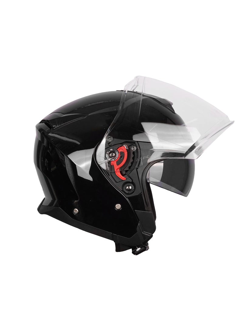 SMK Open Face Motorcycle Helmet with Retractable Sun Visor - 70020 - Image 3