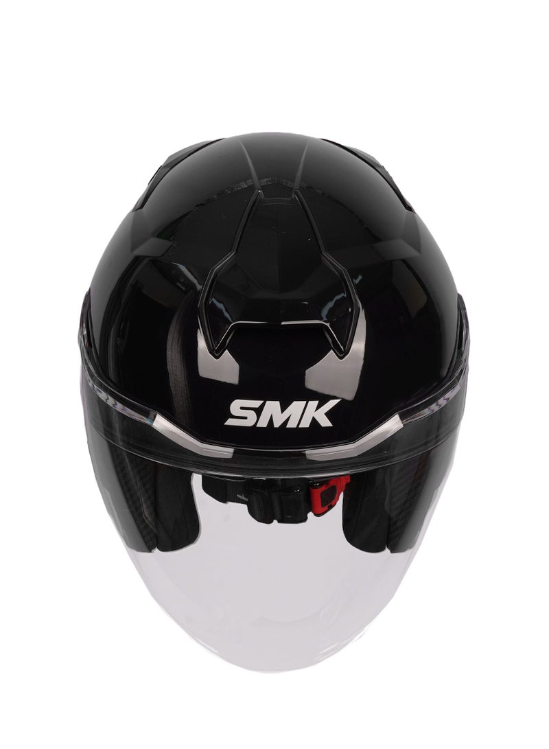 SMK Open Face Motorcycle Helmet with Retractable Sun Visor - 70020 - Image 4