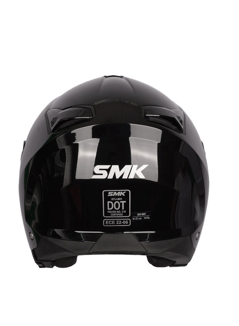 SMK Open Face Motorcycle Helmet with Retractable Sun Visor - 70020 - Image 5