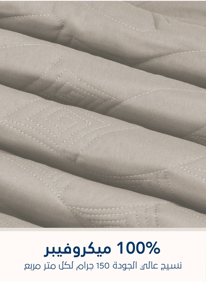 Master Home Textile - 3Piece Microfiber Bedspread Set Fits 120 x 200 cm Single Size Bed Single Size Compressed Comforter Set Elmira Series - Image 1