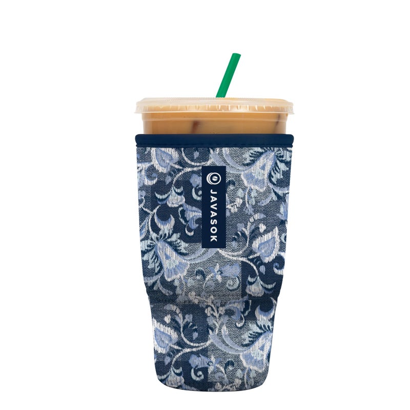Sok It Java Sok Iced Coffee & Cold Soda Insulated Neoprene Cup Sleeve (Paisley Patchwork  Large: 30-32oz) - Image 1