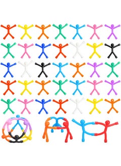 Jerify Jerify 50 Pcs Refrigerator Magnets Colorful Magnetic Men Fidget Toys Humanoid Mini Magnet Toys Flexible Cute Magnets for Refrigerator Door Office Fun Decorative Decoration, 10 Colors  - Image 1