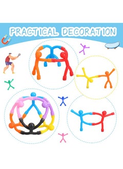 Jerify Jerify 50 Pcs Refrigerator Magnets Colorful Magnetic Men Fidget Toys Humanoid Mini Magnet Toys Flexible Cute Magnets for Refrigerator Door Office Fun Decorative Decoration, 10 Colors  - Image 4