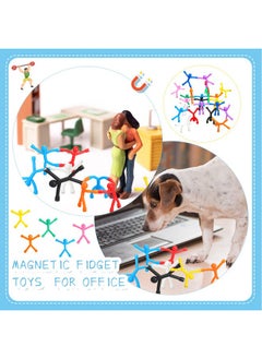 Jerify Jerify 50 Pcs Refrigerator Magnets Colorful Magnetic Men Fidget Toys Humanoid Mini Magnet Toys Flexible Cute Magnets for Refrigerator Door Office Fun Decorative Decoration, 10 Colors  - Image 5