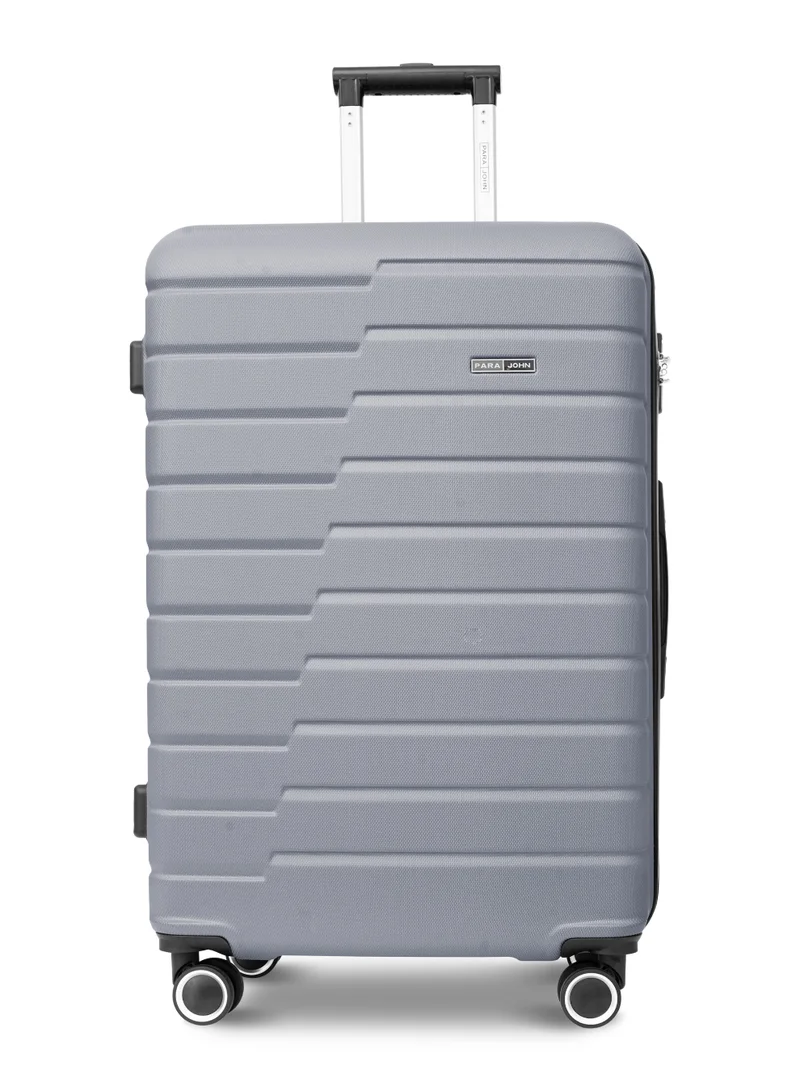 بارا جون Twinora 2-Piece ABS Hard Shell Lightweight Luggage Set – 20" Cabin (10kg) & 28" Large (30kg) Suitcases with 360° Spinner Wheels & TSA Lock, Silver