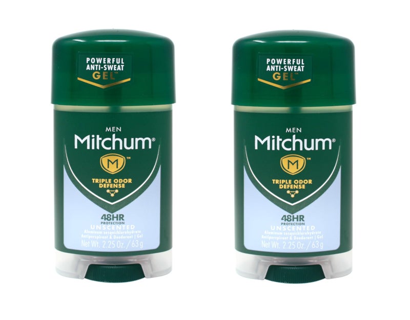Mitchum Deodorant Mens Gel Unscented 2.25oz (2 Pack) - Image 1
