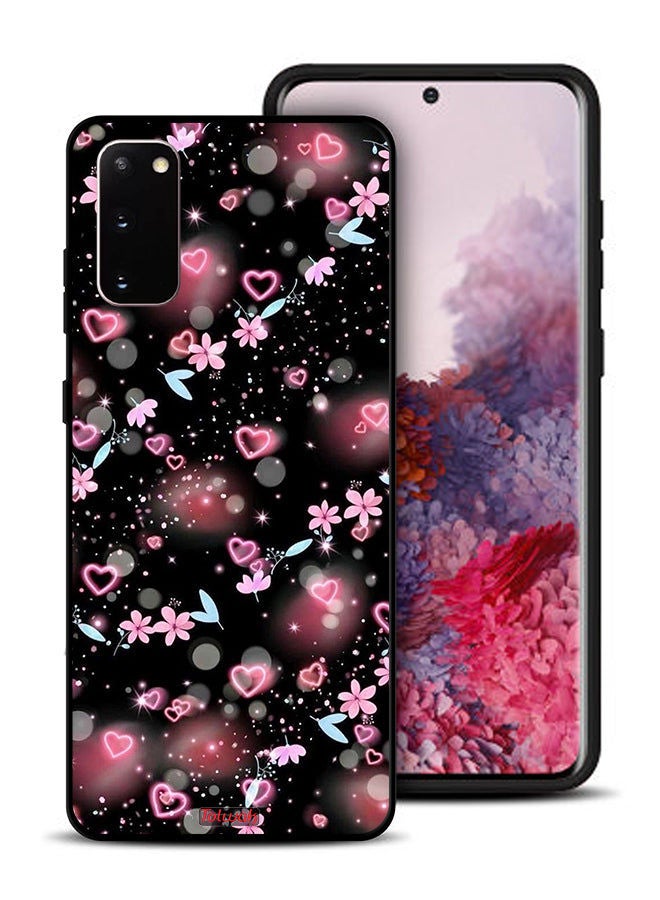 Tolwak غطاء حماية لهاتف سامسونج جالاكسي S20 5G مزين بقلوب صغيرة وزهور - Image 1