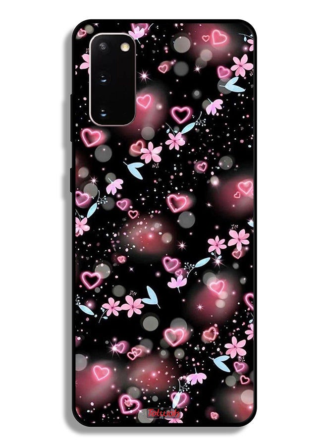 Tolwak غطاء حماية لهاتف سامسونج جالاكسي S20 5G مزين بقلوب صغيرة وزهور - Image 2