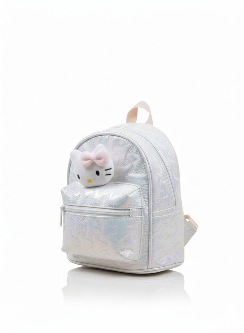 حقيبة ظهر صغيرة للأطفال من كاناز بتصميم أرنب لطيف | حقيبة مدرسية خفيفة الوزن من الجلد الصناعي للبنات | حقيبة نهارية صغيرة لرياض الأطفال والسفر، حقيبة تيدي B3496 (بيضاء) - Image 4