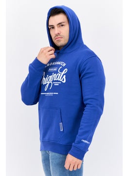 CROSSHATCH Men Hooded Graphic Print Long Sleeves Sweatshirt, Blue  - Image 2