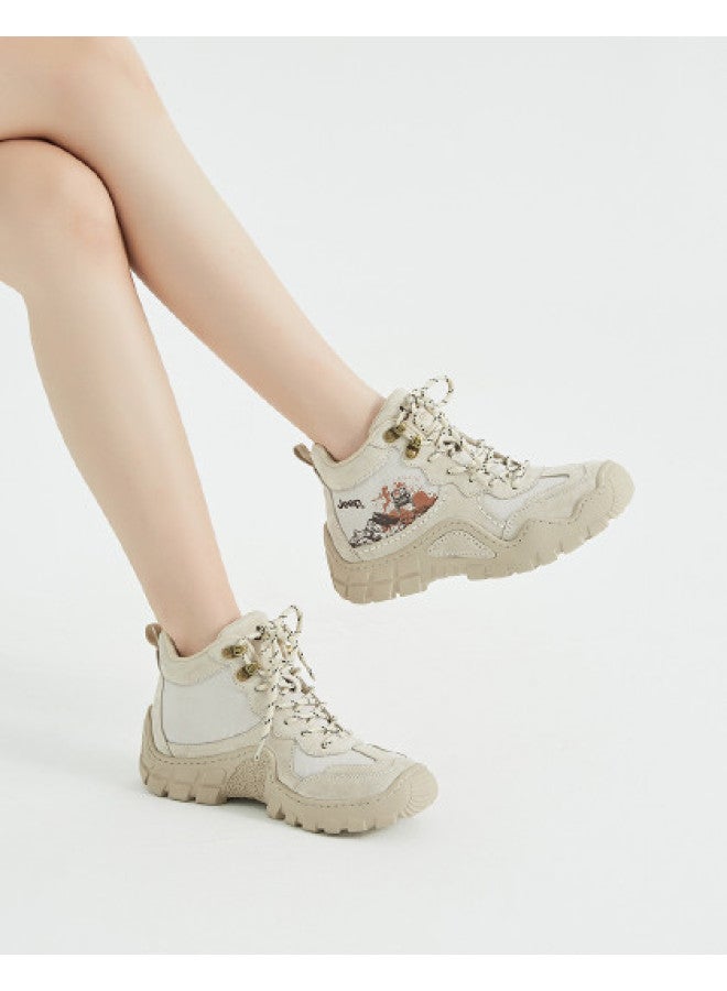 Jeep Women's Shoes 23 Autumn Collection - Trendy Combat Boots, Comfortable Platform Work Boots, Vintage Style Women's Boots - Image 1