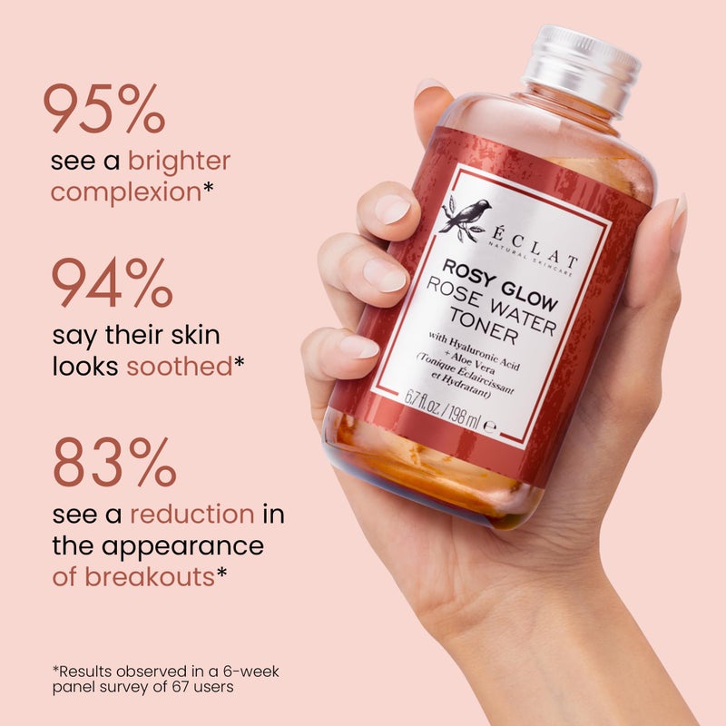 Eclat Skincare Eclat Rose Water Toner Hydrating Toner for Face - Rosewater with Hyaluronic Acid & Aloe Vera - Alcohol Free & Skin Soothing Formula - Rejuvenating & Calming Facial Skin Care - Image 5