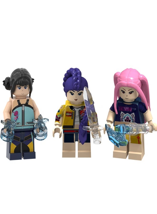 KPop Demon Hunters Building Blocks Rumi Mira Zoey Assembled Model Dolls as gifts for family and friends - Image 1