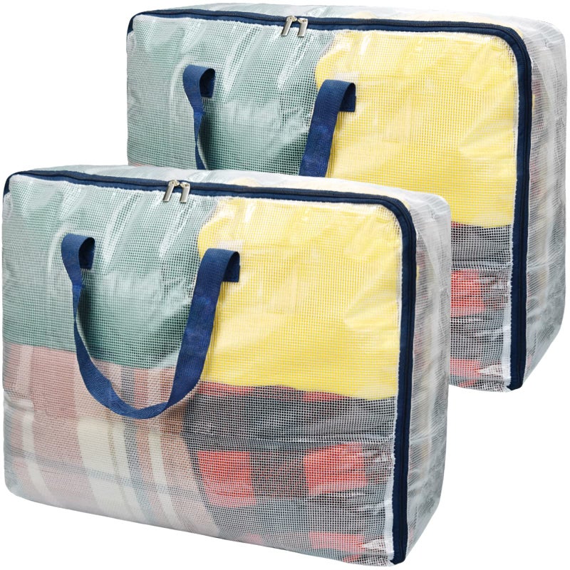 Clear Storage Bags with Zipper 75L Extra Large Capacity  Closet Underbed Storage Organizer for Clothes Bedding Comforter Toys Pillow  Blanket 2