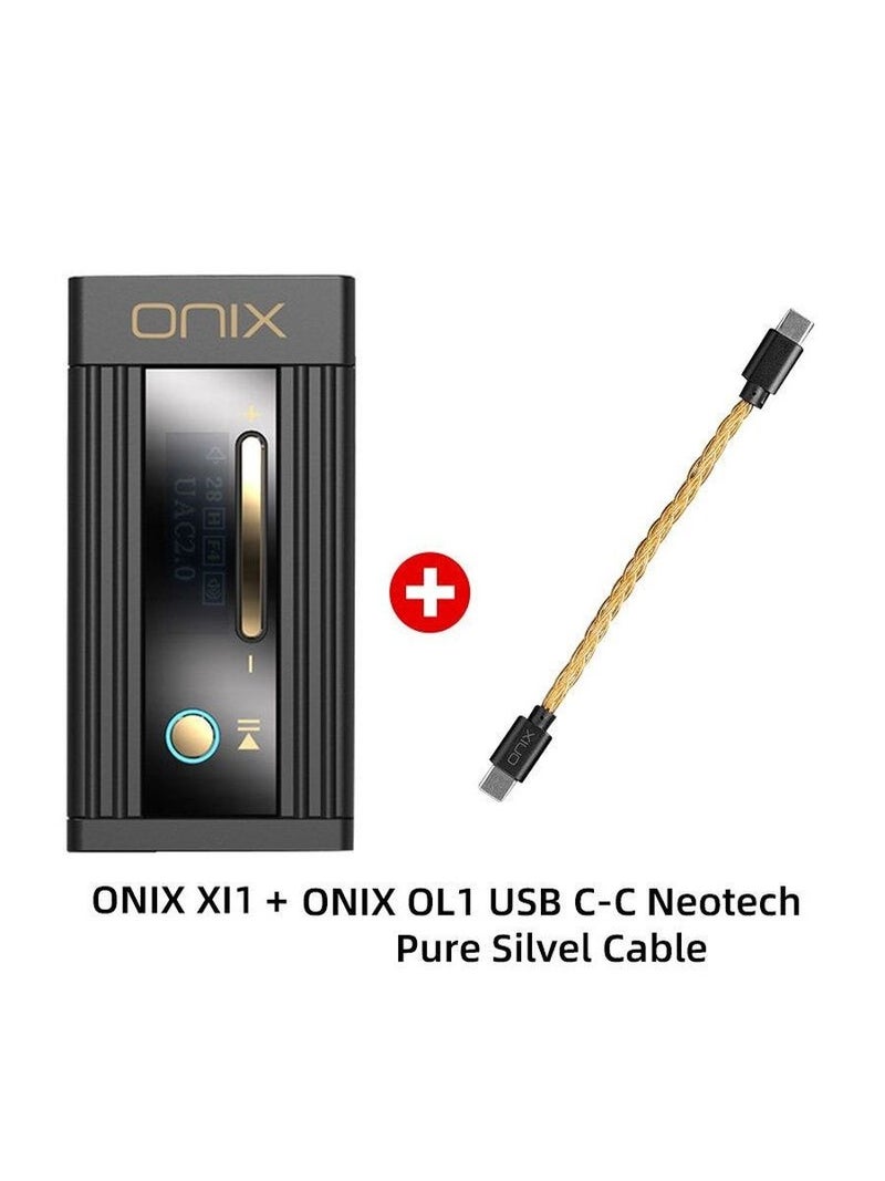 Onix Alpha XI1 + OL1 Portable DAC Amp Decoder with Type-C Cable, Supports 4.4mm & 3.5mm Headphone Outputs - Image 1