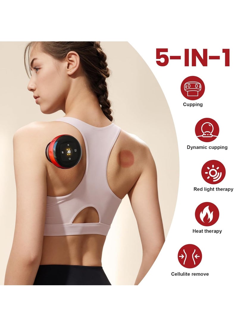 TIGER Smart Dynamic Cupping Therapy Set || 4--in-1 Cellulite Massager, Gua Sha Vacuum Therapy Tool with 12 Adjustable Heat & Suction Levels – Red Light Therapy, Fat Burner, Deep Tissue & Muscle Relief, Smart Recovery & Lymphatic Massage for Home or Spa Use  - Image 5