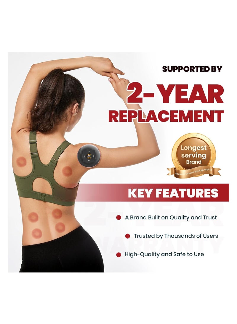 TIGER Smart Dynamic Cupping Therapy Set || 4--in-1 Cellulite Massager, Gua Sha Vacuum Therapy Tool with 12 Adjustable Heat & Suction Levels – Red Light Therapy, Fat Burner, Deep Tissue & Muscle Relief, Smart Recovery & Lymphatic Massage for Home or Spa Use  - Image 2