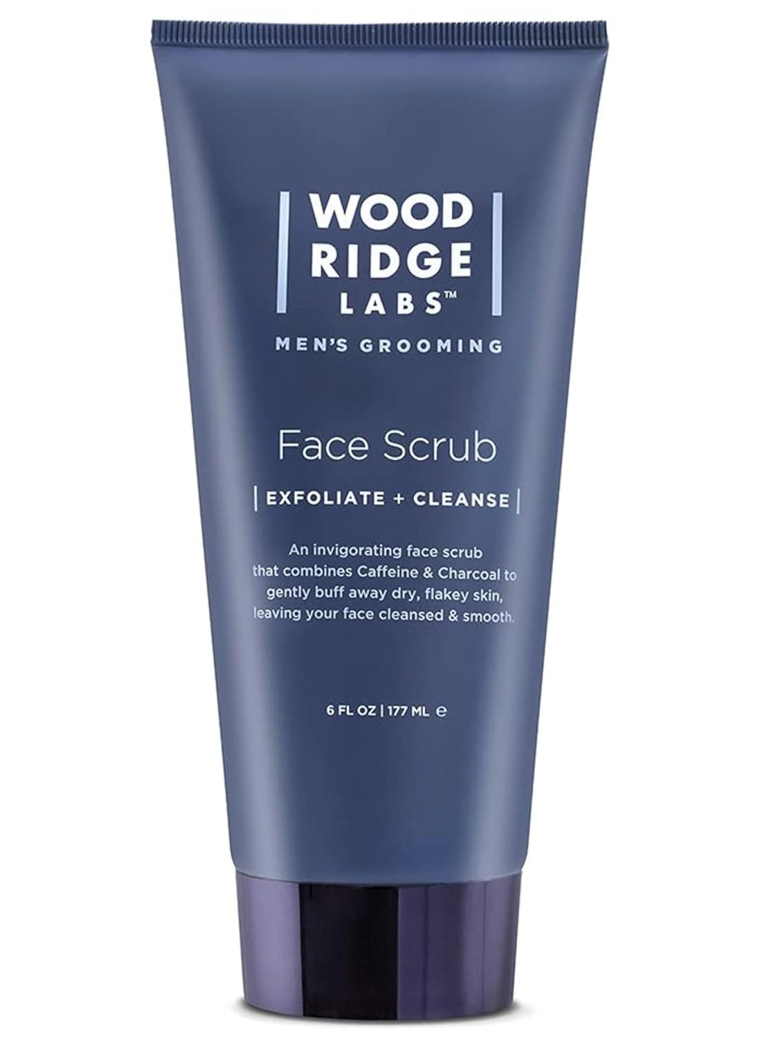 Woodridge Labs - Mens Grooming Caffeine  Charcoal Daily Face Scrub  Exfoliate Moisturize  Cleanse  Eliminate Oils  Impurities  Gentle for Sensitive Skin  Paraben  Cruelty Free  USA Made 6 oz - Image 1