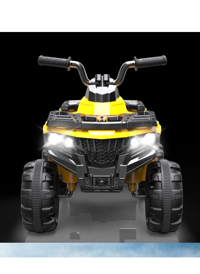 PENG GENERAL 4 Wheeler for Kids Quad, Powerful Battery Operated Electric Motorbike Yellow  - Image 3