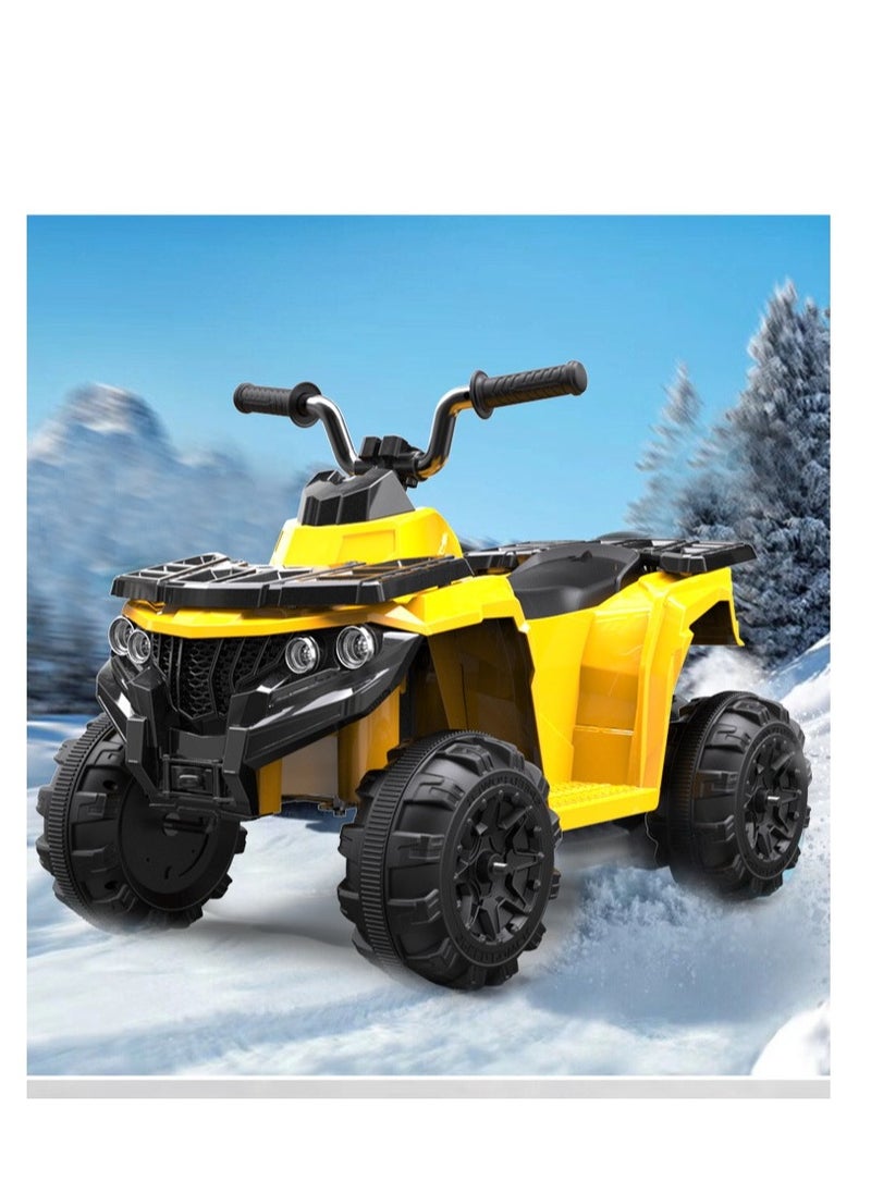 PENG GENERAL 4 Wheeler for Kids Quad, Powerful Battery Operated Electric Motorbike Yellow  - Image 4