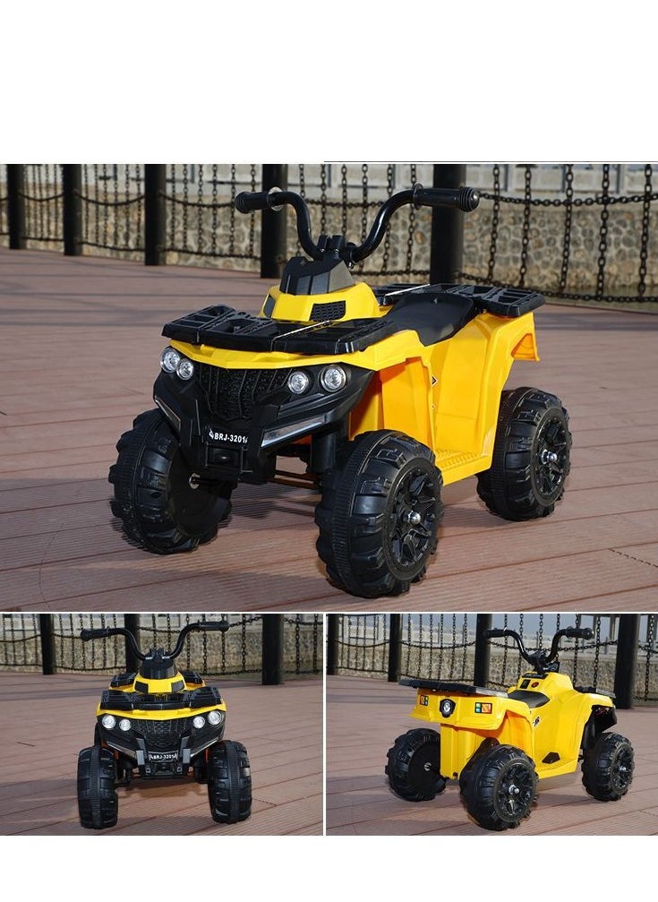 PENG GENERAL 4 Wheeler for Kids Quad, Powerful Battery Operated Electric Motorbike Yellow  - Image 5