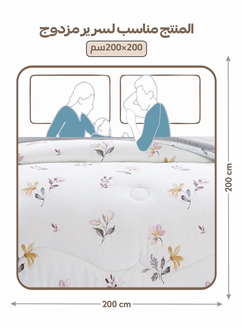 Doona Bedding Comforter Set, Fits 200×200 cm King Size Bed – 6 Pcs Reversible Printed Design – 350 GSM All-Season Comforter – Premium Brushed Microfiber - Image 3