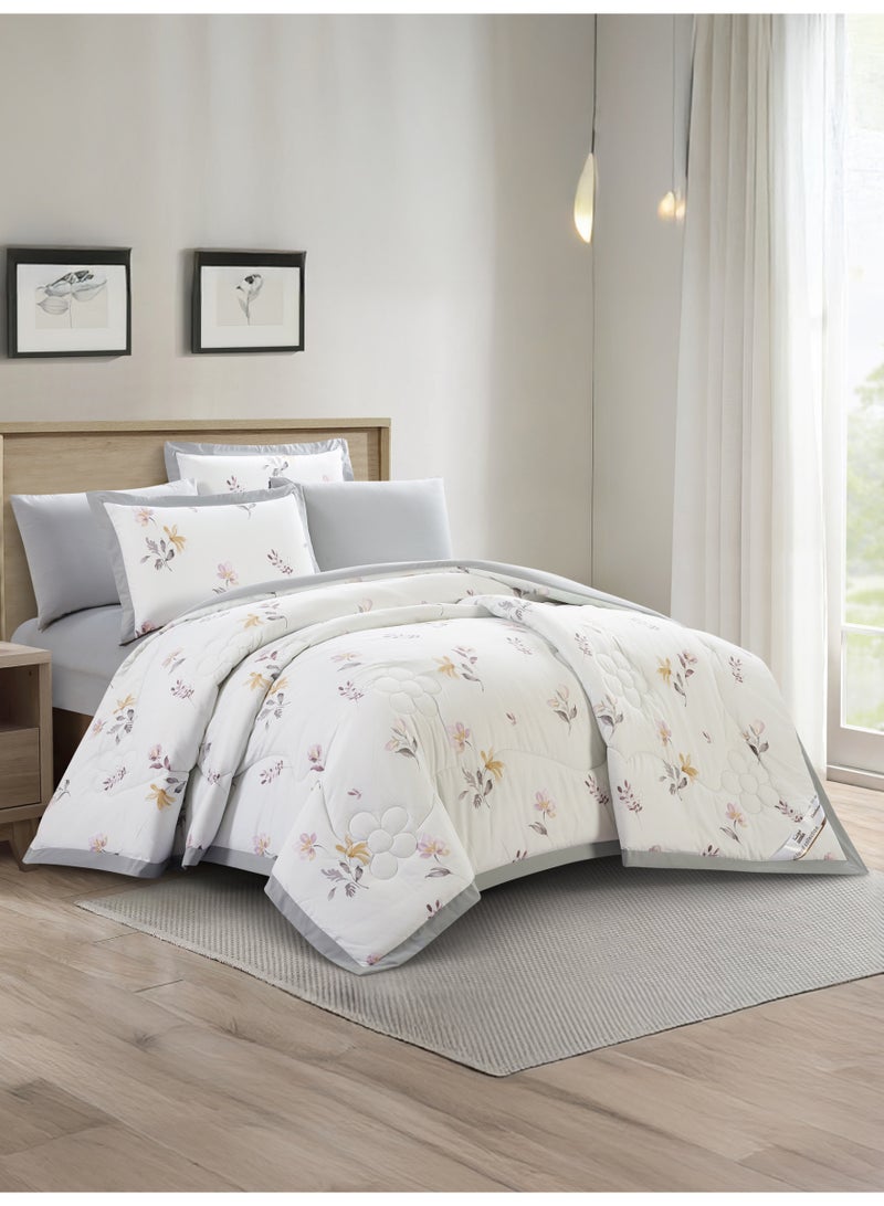 Doona Bedding Comforter Set, Fits 200×200 cm King Size Bed – 6 Pcs Reversible Printed Design – 350 GSM All-Season Comforter – Premium Brushed Microfiber - Image 2