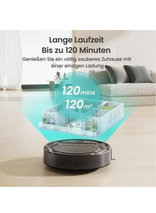 ليفانت Lefant Robot Vacuum Cleaner M210Pro Girs Silent with 2200Pa Powerful Suction,120 Mins,Tangle-Free,WiFi/Alex/APP/Bluetooth,Schedule Cleaning,Slim Self-Charging 6 Cleaning Modes 120 Minutes Autonomy Robotic Vacuum Cleaner for Home,Pet Hair,Hard Floors (M210P) - Image 5