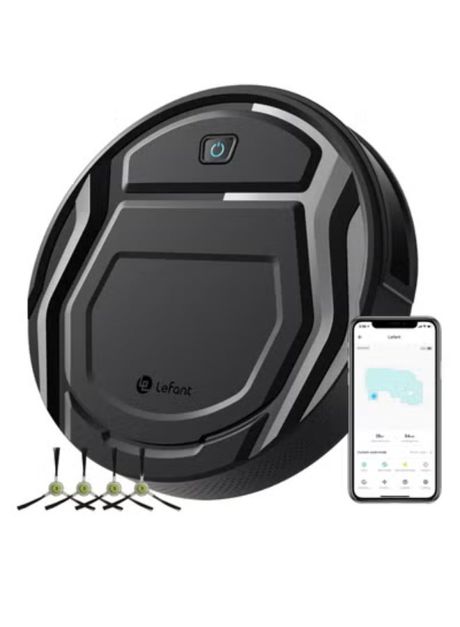 ليفانت Lefant Robot Vacuum Cleaner M210Pro Girs Silent with 2200Pa Powerful Suction,120 Mins,Tangle-Free,WiFi/Alex/APP/Bluetooth,Schedule Cleaning,Slim Self-Charging 6 Cleaning Modes 120 Minutes Autonomy Robotic Vacuum Cleaner for Home,Pet Hair,Hard Floors (M210P) - Image 1