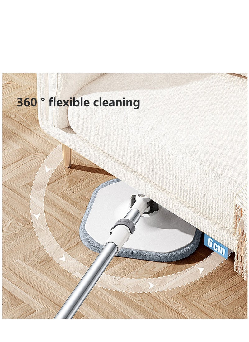 Arabest - Floor Mop and Bucket with Wringer Set, Hand-Free Wash Spin Mop Bucket System with 2 Reusable Microfiber Pads, Clean Dirt Separation Mop Set for Hardwood, Wood, Laminate, Tile Floor Cleaning - Image 1