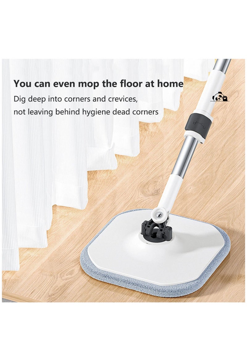 Arabest - Floor Mop and Bucket with Wringer Set, Hand-Free Wash Spin Mop Bucket System with 2 Reusable Microfiber Pads, Clean Dirt Separation Mop Set for Hardwood, Wood, Laminate, Tile Floor Cleaning - Image 1
