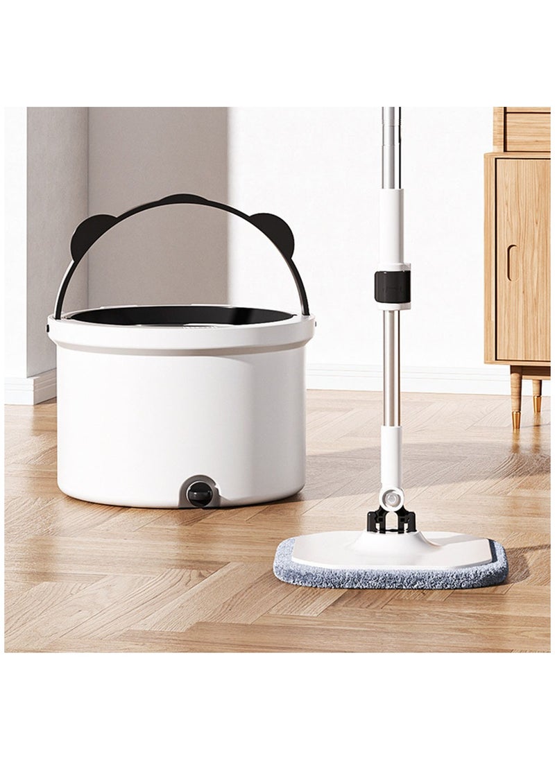 Arabest - Floor Mop and Bucket with Wringer Set, Hand-Free Wash Spin Mop Bucket System with 2 Reusable Microfiber Pads, Clean Dirt Separation Mop Set for Hardwood, Wood, Laminate, Tile Floor Cleaning - Image 1