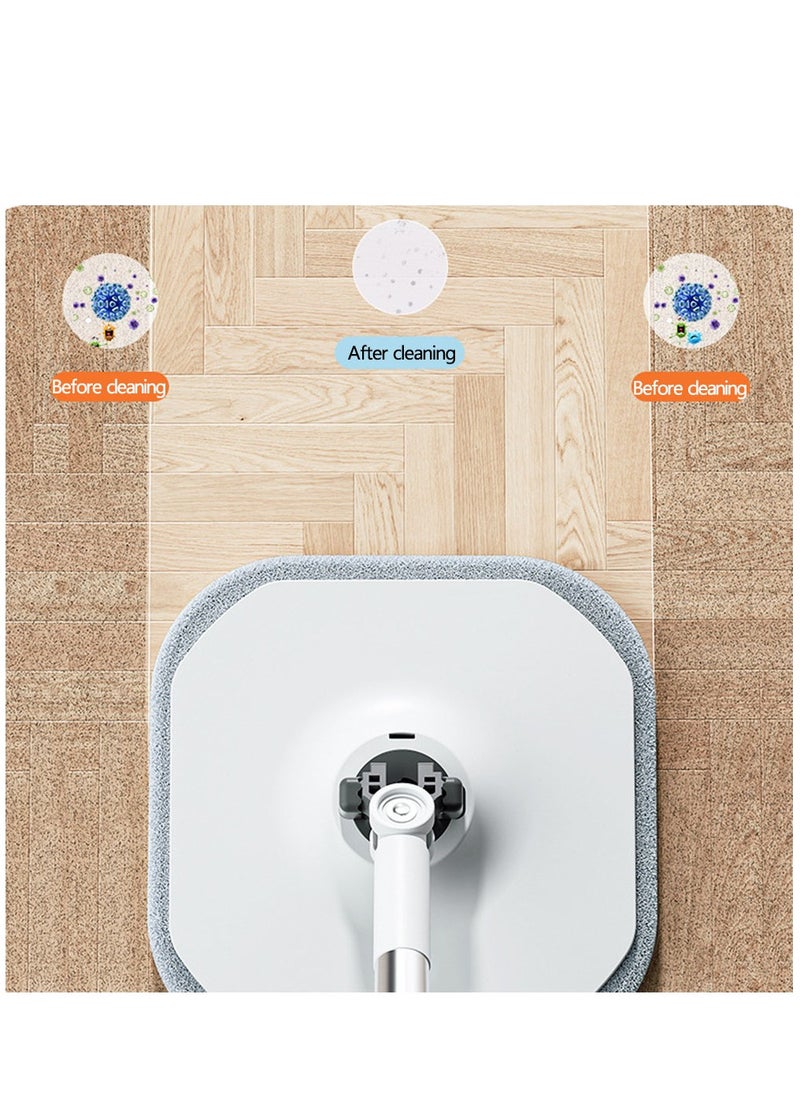 Arabest - Floor Mop and Bucket with Wringer Set, Hand-Free Wash Spin Mop Bucket System with 2 Reusable Microfiber Pads, Clean Dirt Separation Mop Set for Hardwood, Wood, Laminate, Tile Floor Cleaning - Image 1