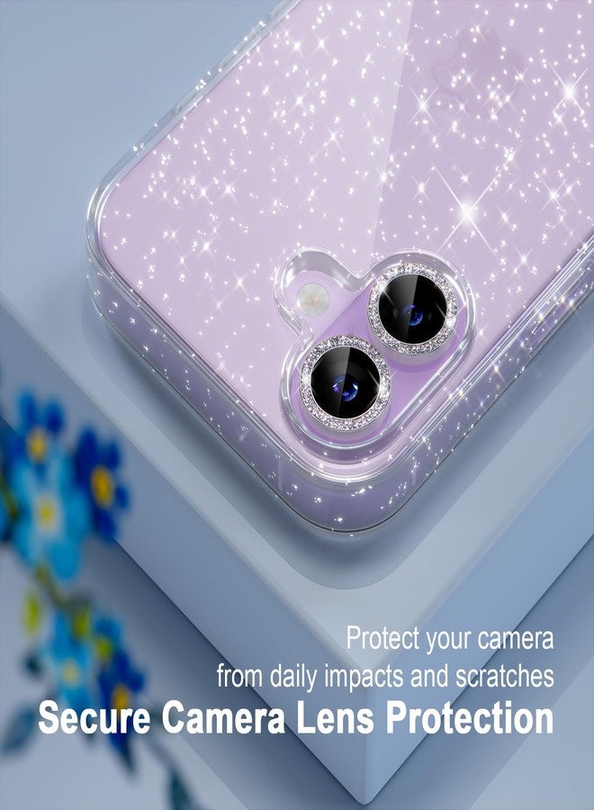Choiche Compatible for iPhone 17 Case, Women Cute Clear Glitter Bling Sparkly Case, [2 x Diamond Camera Lens Protectors] [2 x Tempered Glass Screen Protectors] 6.3-inch (Glitter Clear) - Image 3