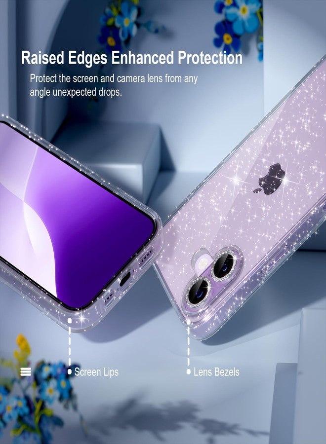 Choiche Compatible for iPhone 17 Case, Women Cute Clear Glitter Bling Sparkly Case, [2 x Diamond Camera Lens Protectors] [2 x Tempered Glass Screen Protectors] 6.3-inch (Glitter Clear) - Image 4