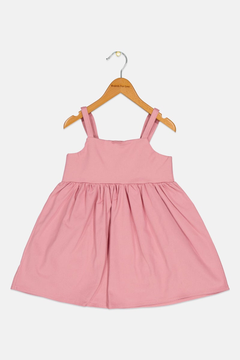 KOTON Toddlers Girl Embroidered Dress, Old Rose - Image 3