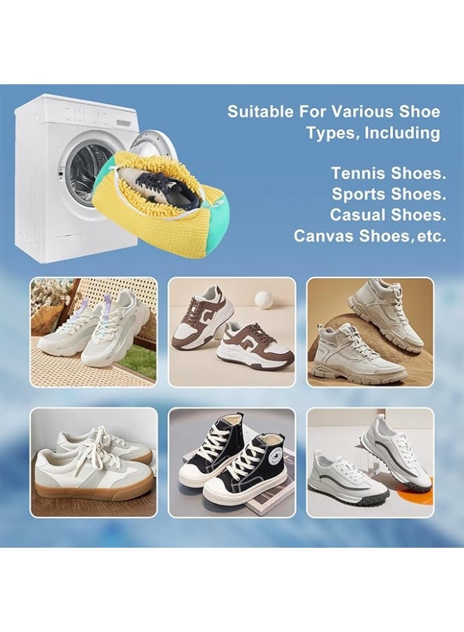 Shoe washing bag, reusable, hanging shoe bag for washer and dryer, shoe bag for all types and sizes of shoes. (Yellow, 1 piece) - Image 4