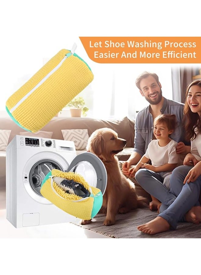 Shoe washing bag, reusable, hanging shoe bag for washer and dryer, shoe bag for all types and sizes of shoes. (Yellow, 1 piece) - Image 2