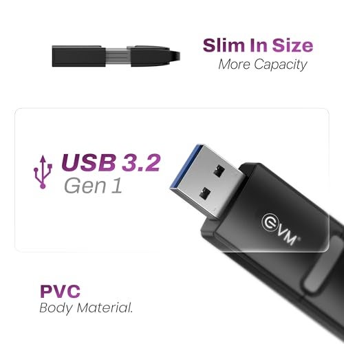 EVM EnX 256GB USB 3.2 Gen 1 Flash Drive | Exceptional 120MB/s Read | Sturdy Premium Metal Body | Convenient Integrated Key Loop | Laptop Desktop Smart TV Car Stereo | 10 Years Warranty (ENX/256GB) - Image 3