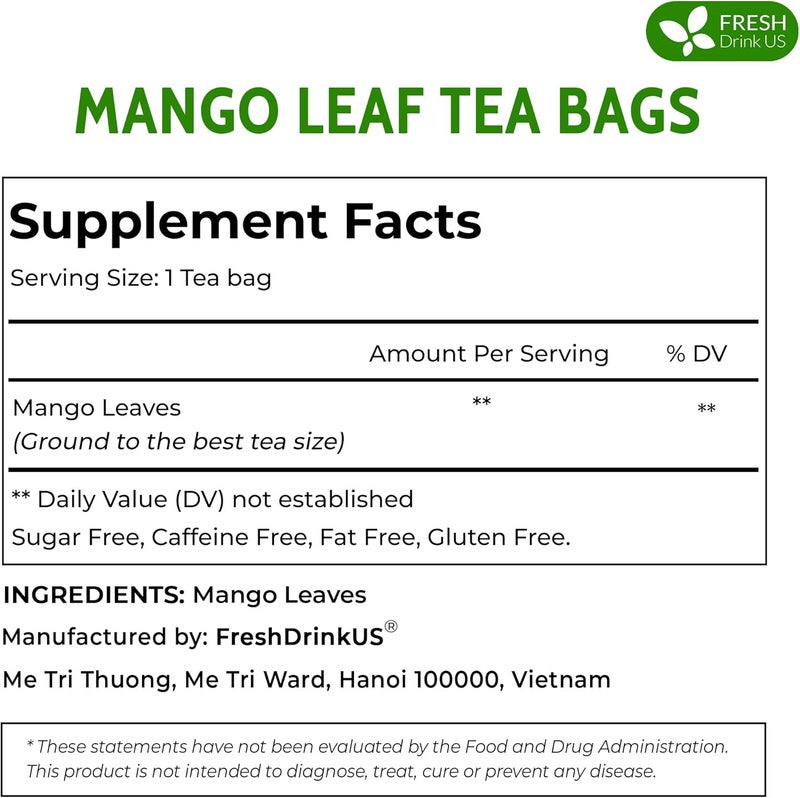 FRESHDRINKUS Premium Mango Leaf Tea Bags - Image 2