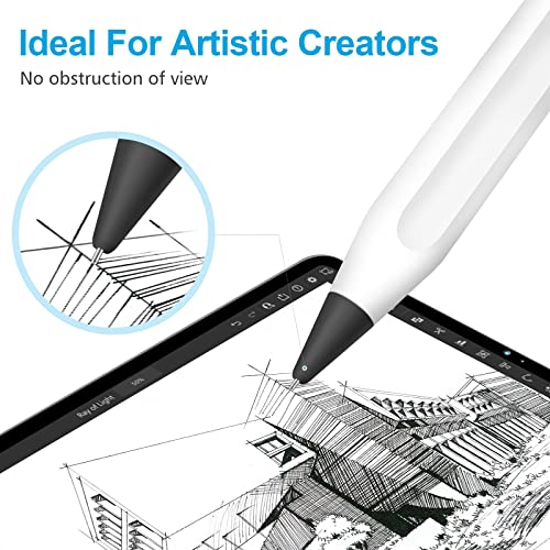 DIGIROOT Upgraded Replacement Tip for Apple Pencil Pro/1st/2nd Gen/USB-C&Logitech Crayon, 0.72mm No Wear Out Fine Point Precise Control Pen Like Nibs for iPad Pro/Air/Mini Pencil-2 Pack - Image 4