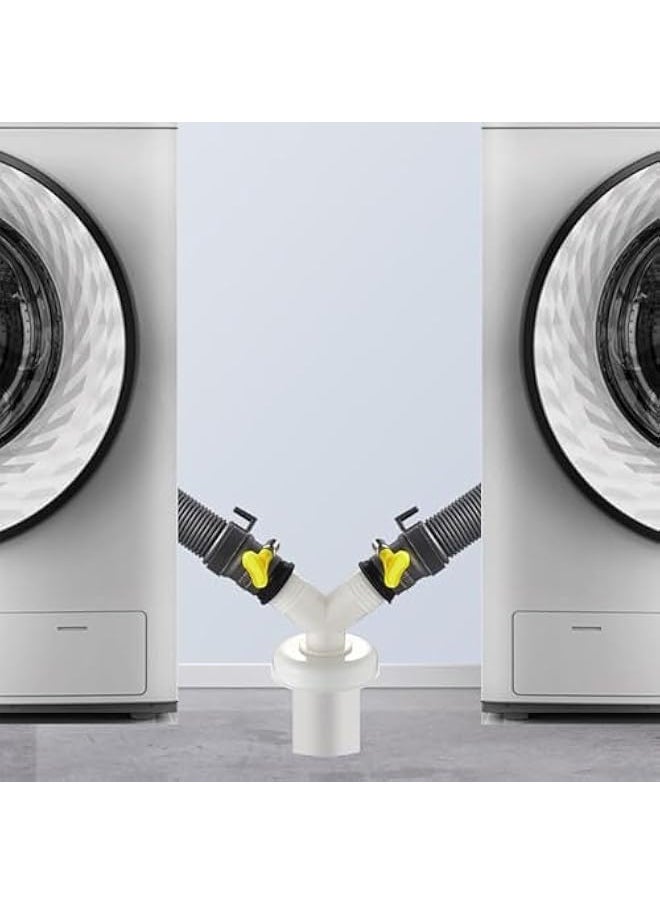 Generic - Y-Shaped Double Outlet Connector for Washing Machines, 3-Way Joint, Sewer and floor drain three-way joint, washing machine drainage pipe dual outlet dual-purpose Y-shaped - Image 1