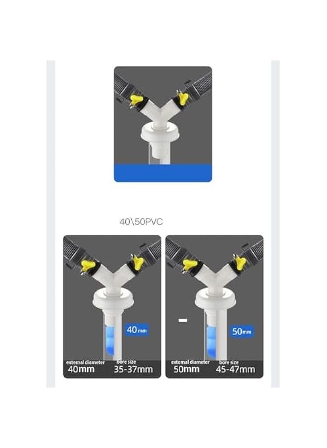 Generic - Y-Shaped Double Outlet Connector for Washing Machines, 3-Way Joint, Sewer and floor drain three-way joint, washing machine drainage pipe dual outlet dual-purpose Y-shaped - Image 1