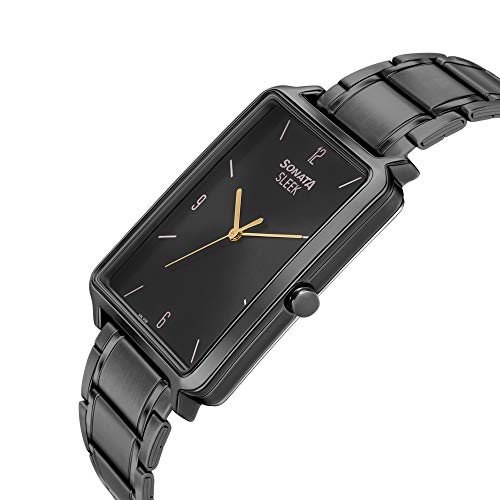 Sonata Quartz Analog Stainless Steel Strap Watch for Men-NS7144NM01 - Image 3