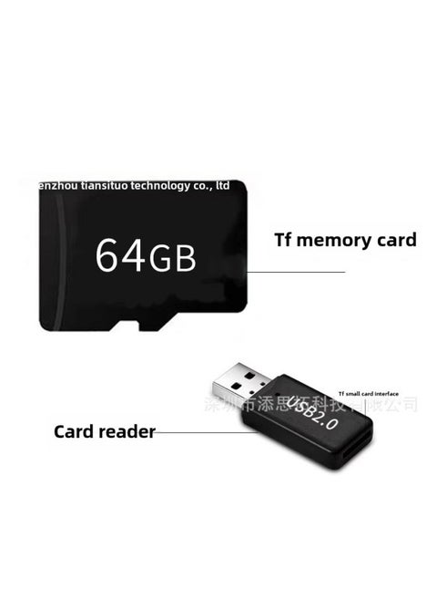 Video Q1 Children's Game Camera Photo Mini Toy Camera Student Digital Gift Children's Camera-Color:64g High Speed Card Reader