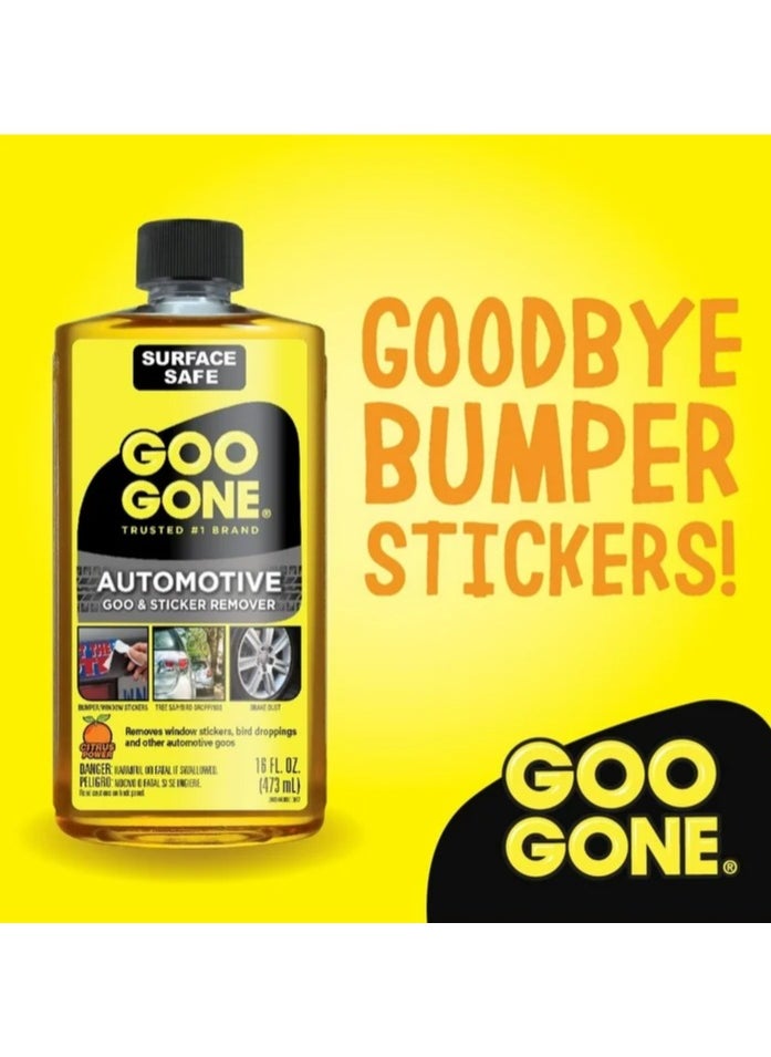 Goo Gone Goo Gone Automotive Goo and Sticker Remover 16oz Removes Decal Stickers Bird Droppings and Other Automotive Goos  - Image 5