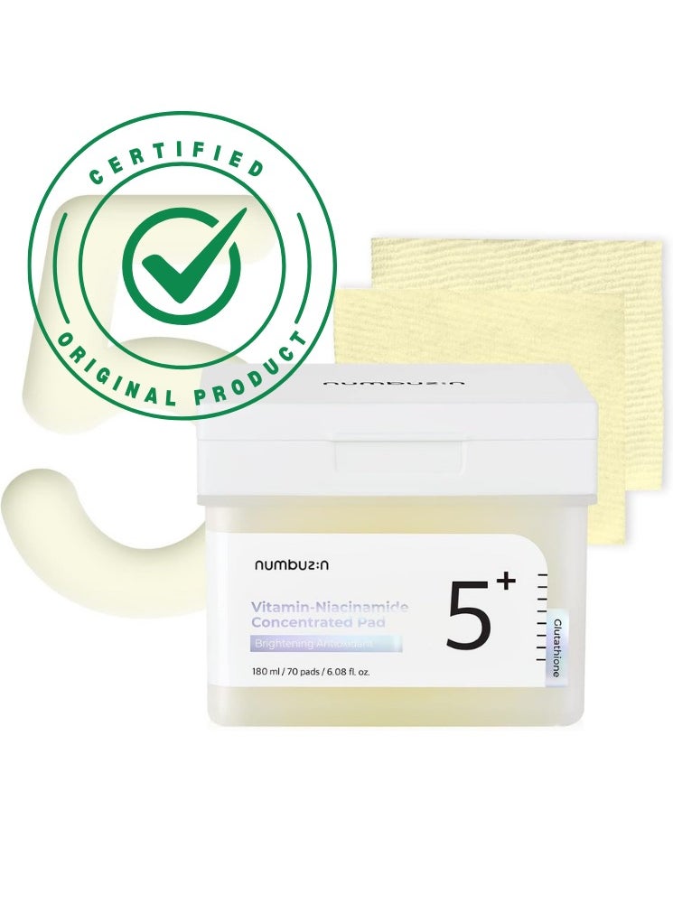numbuzin Numbuzin No.5 Vitamin-niacinamide Concentrated Pad 180ml (70 Pads)  - Image 1